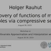 Holger Rauhut Recovery Of Functions Of Many Variables Via Compressive Sensing