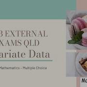 2023 External Exams QLD General Maths Paper 1 Bivariate Data