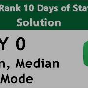 Day 0 Mean Median And Mode HackerRank Solution Coded In Python