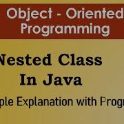 Nested Class Static Nested Class Java Simple Explanation With Program