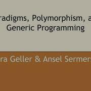 Paradigms Polymorphism And Generic Programming
