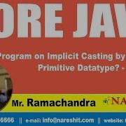 Program On Implicit Casting By Using Byte Primitive Datatype 2 Java Tutorial By Mr Ramachandra