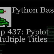 Python Basics Pyplot Multiple Plot Titles