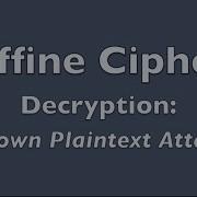 Affine Cipher Decryption Known Plaintext Attack