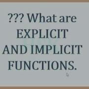 What Are Explicit And Implicit Functions