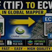 Как преобразовать TIFF TIF в ECW в Global Mapper Сжатие растровых изображений для ГИС