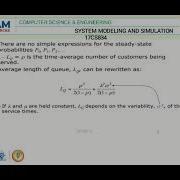 Lecturevideo 17CS834 Module 2 SMS Steady State Behaviour Of M G 1 Queue SHOBA V
