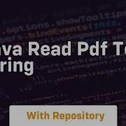 Java Read Pdf To String