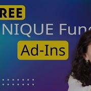 FREE Excel UNIQUE Function For Any Excel Version UNIQUE Function Add Ins