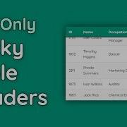 How To Create Sticky Table Headers With PURE CSS Web Development Tutorial