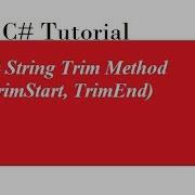 How To Trim String In C