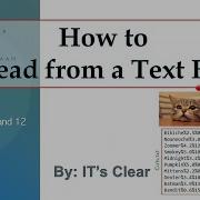 How To Read From A Text File In Java