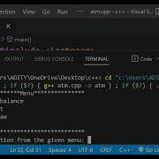 ATM Application In C PROGRAMMING VS Code