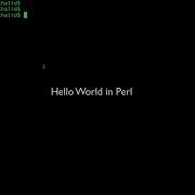 Hello World In Perl