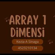 Array 1 Dimensi Algoritma Dan Pemrograman