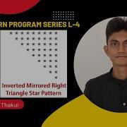 Inverted Mirrored Right Triangle Star Pattern Patter Program Series L 4 Star Pattern Programming