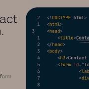 How To Create A Contact Form In HTML