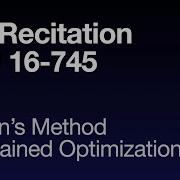 Recitation 1 27 CMU 16 745 Newton S Method Constrained Optimization