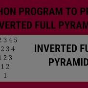 Python Program To Print Inverted Pyramid CCBP