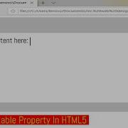 Make Elements Content Editable Contenteditable Attribute In HTML 5 Pure HTML And CSS Only