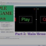 Coding A Main Menu For Pong In Java With Eclipse