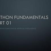 Python Fundamentals Part 01