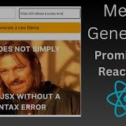 Create Meme Generator App In React ReactJS Tutorial With Promises Fetch API JSX And Hooks
