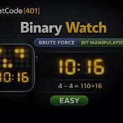 LeetCode 401 Binary Watch