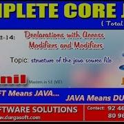 Core Java Declarations With Access Modifiers And Modifiers Structure Of The Java Source File