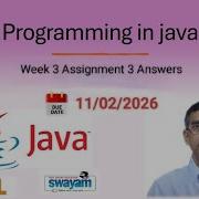 Программирование на Java задание 3 ответы и решения Nptel Assignment 3 Январь 2026