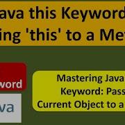 Java This Keyword Passing This To A Method Java Tutorial