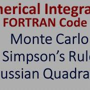 Numerical Integration Code Review Simpson Monte Carlo Gaussian Quadrature