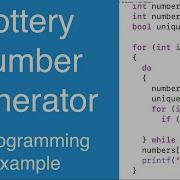 Lottery Number Generator C Programming Example