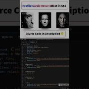 Profile Card Hover Effect How To Make Profiles Cards Using Html CSS Css3 Html5 Javascript
