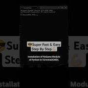 How To Install PyGame Module Of Python In Terminal CMD Step By Step Python Pythoninstallation