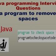 How To Remove White Spaces Using Java Code Automation Testing Interview Questions