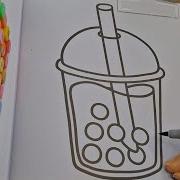 Satisfying Bubble Tea Coloring Calm ASMR Colouring