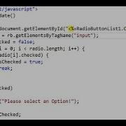 Validating RadioButtonList Using JavaScript In Asp Net