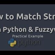 How To Match Strings In Python With Fuzzywuzzy Practical Example 2019