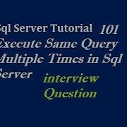 Execute Same Query Multiple Times In Sql Server