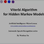 Viterbi Algorithm For Hidden Markov Models