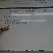 Quadratic Optimization Word Problems