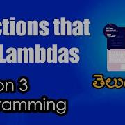 Common Functions That Use Lambdas Python Tutorials Python For Data Science Telugu