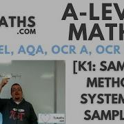A Level Maths K1 06 Sampling Methods Systematic Sampling