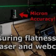 Measuring The Flatness Of A Surface With A Laser And A Webcam To Microns Over Large Surfaces