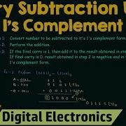 Binary Subtraction Using 1 S Complement