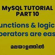 Functions In MySQL Logical Operators In SQL SQL Malayalam Tutorial MySQL Malayalam