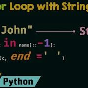 For Loop With Strings In Python