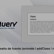 Animate AddClass Removeclass Jquery Clase 5