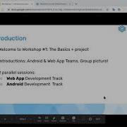Android Web App Development Workshop Day 1 Introductions Logistics Debora